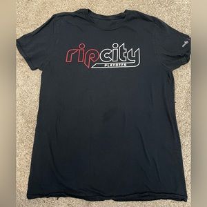 Rip City Playoffs Blazer Black Unisex T-shirt. Size Medium